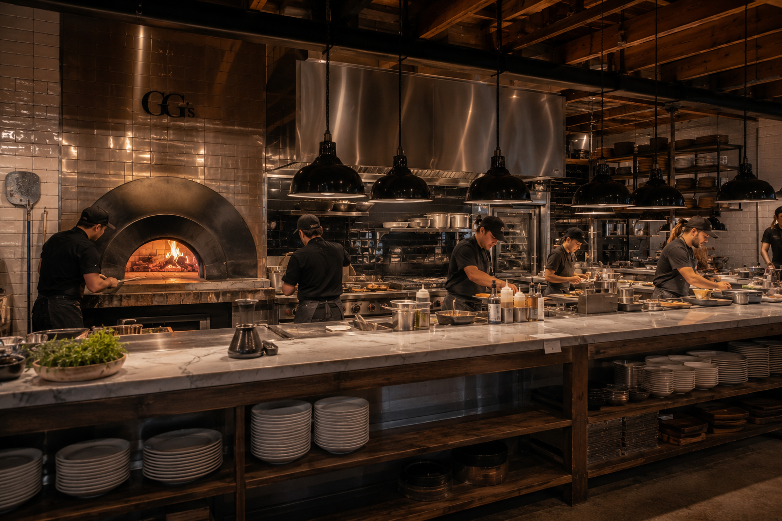Wood-fired kitchen